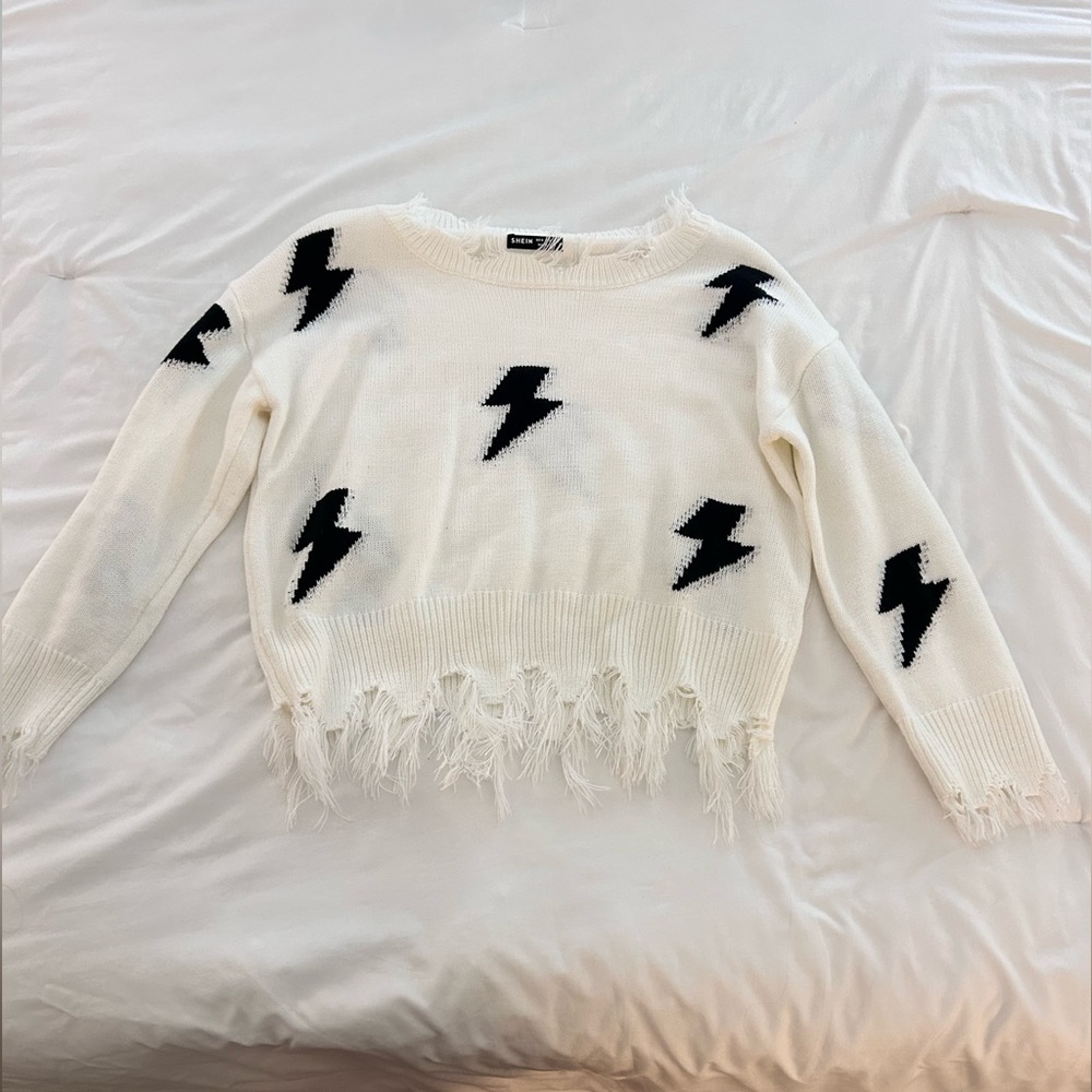 SHEIN stars sweater with fringe